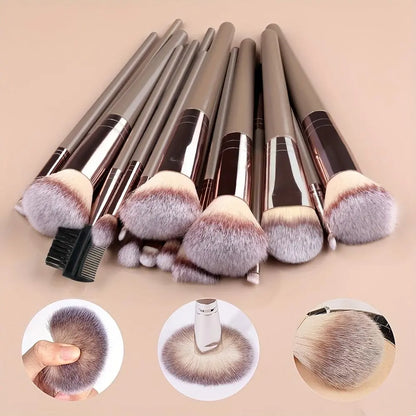 Professional Makeup Brush Set, Cosmetic Brush Set, Includes Foundation Brush, Eyelash Brush, Brow Brush, Eyeshadow Brush, Christmas Halloween Thanksgiving Gift, Makeup Blending Brushes, Makeup Brushes Kit